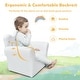 preview thumbnail 3 of 8, Children Upholstered Princess Sofa with Ottoman and Diamond Decoration for Boys and Girls-White - 23" x 16" x 19" (L x W x H)