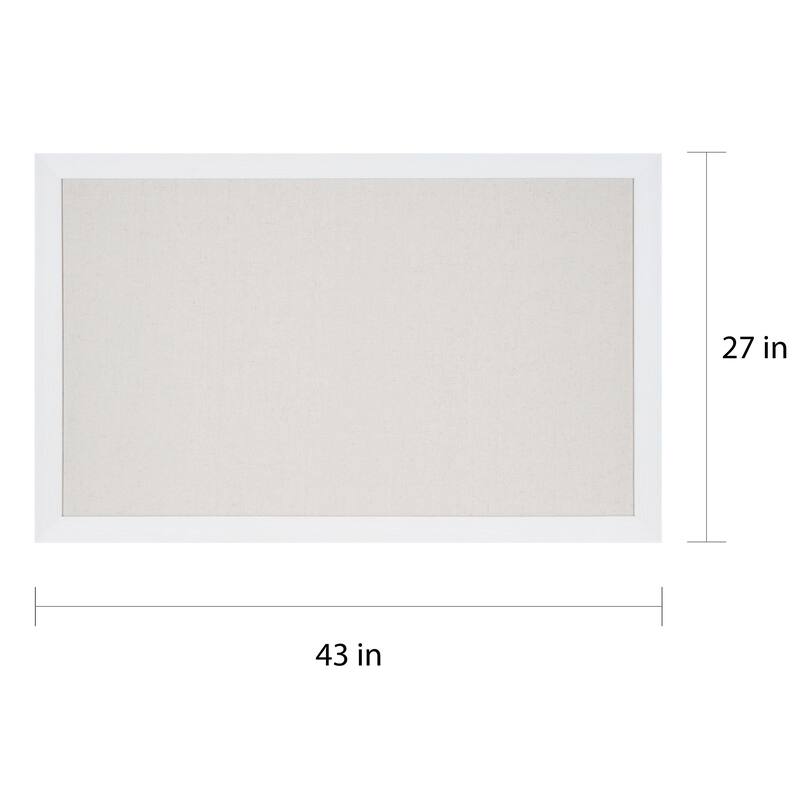 DesignOvation Beatrice Decorative Framed Linen Pinboard