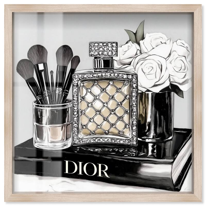 Classy Ink Glam Setup Shadowbox by Art Remedy - Natural - 12" x 12"