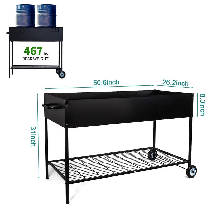Metal Raised Garden Beds with Legs, Elevated Planter Boxes Outdoor