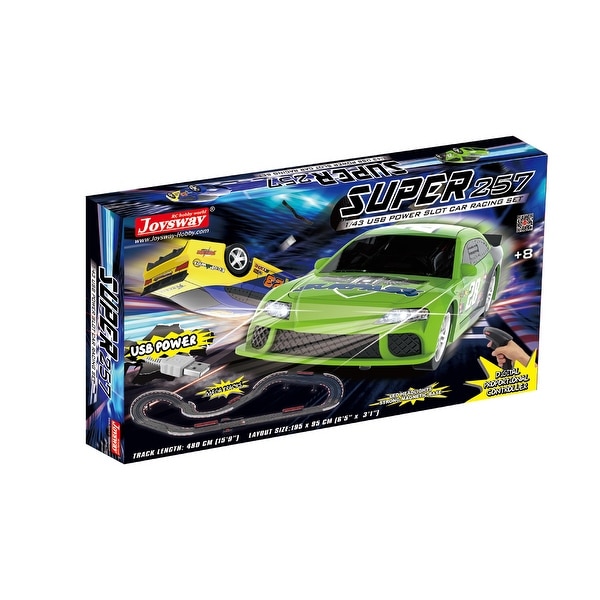 JOYSWAY Super 257 USB Power Slot Car Racing set. Opens flyout.