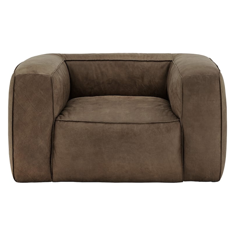 Divya Outback Leather Accent Chair by iNSPIRE Q Modern