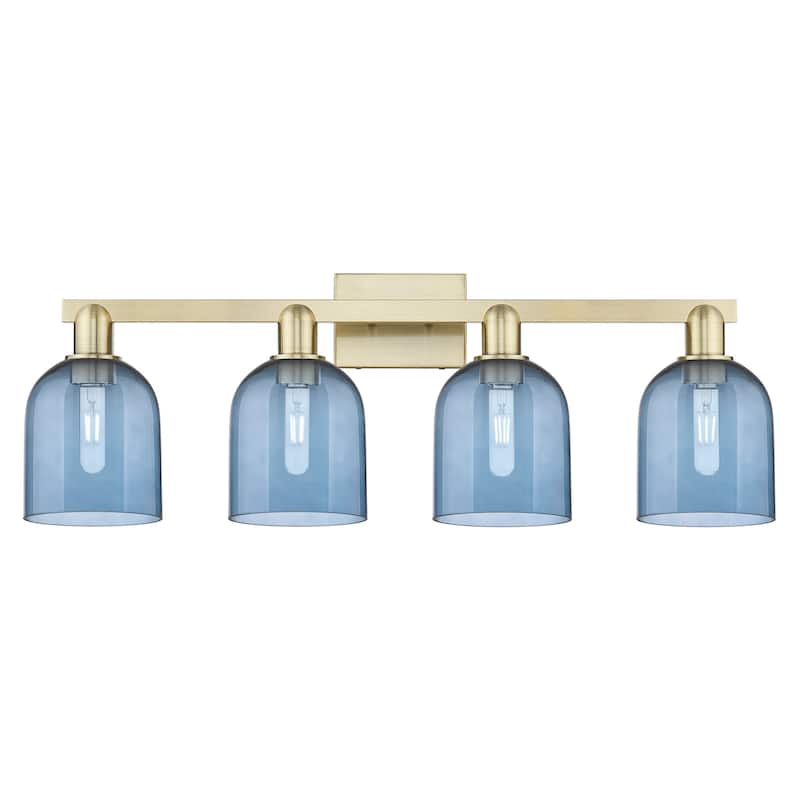 Innovations Lighting 716-4W-12-33 Bella Vanity Bella 4 Light 33" Wide - Antique Brass / Blue