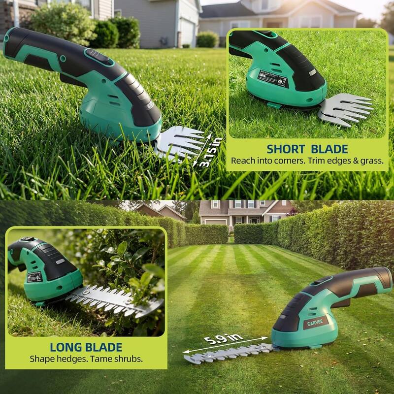 2 in 1 Electric Handheld Cordless Grass Trimmer Hedge Shears/ Grass Cutter