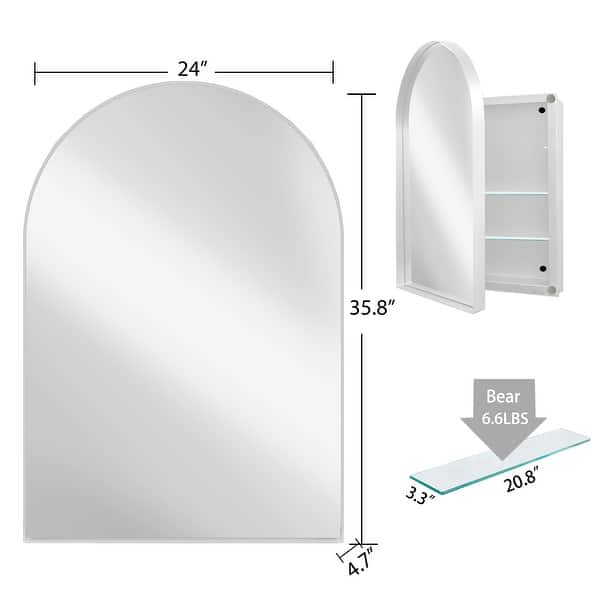 24x36 Inch Arched Recessed Medicine Cabinet - Bed Bath &amp; Beyond - 40790162