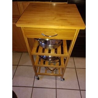 Oceanstar Bamboo Kitchen Trolley Ships To Canada Oceanstar Bamboo Kitchen Trolley