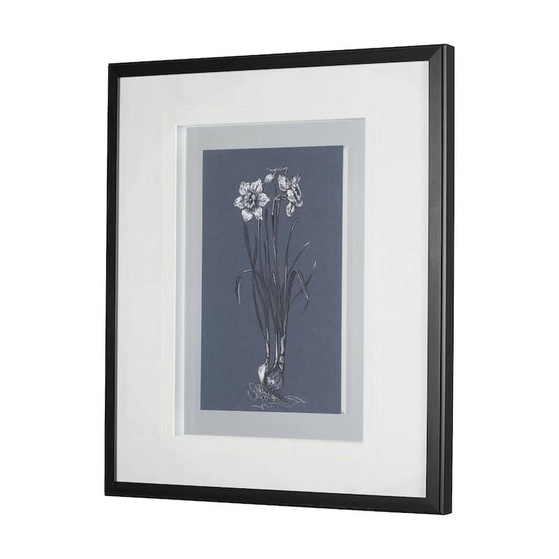 Botanical Sketches II (Blue) Framed Art Print