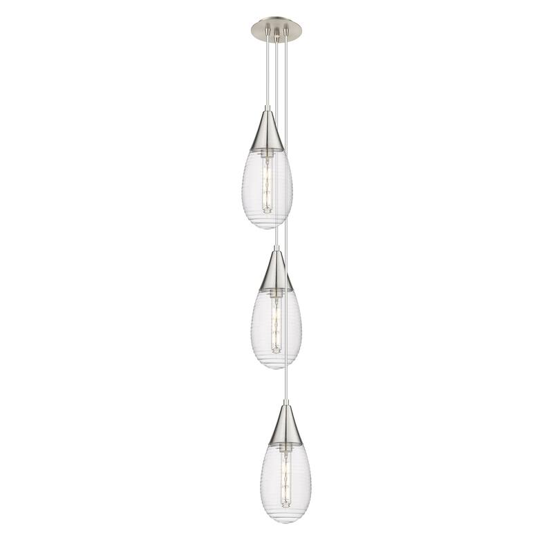 Innovations Lighting Malone - 3 Light 6" Cord Hung Multi Pendant - 6" Canopy