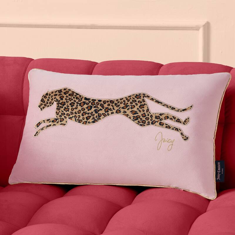 Juicy Couture Velvet Cheetah Pillow 14" x 24"