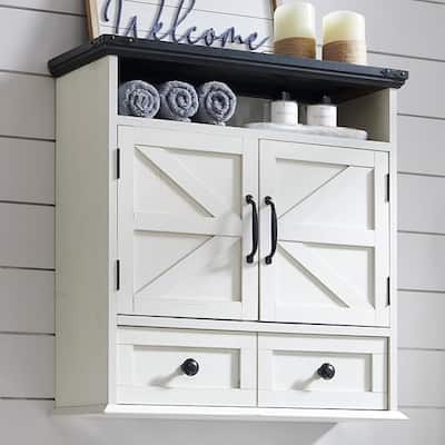 24" Farmhouse Wide Bathroom Wall Cabinet, Medicine Cabinet