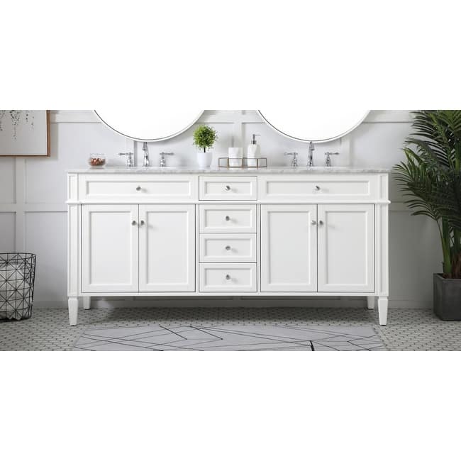 Elegant Lighting VF12572D Park Avenue 72" Free Standing Double Basin