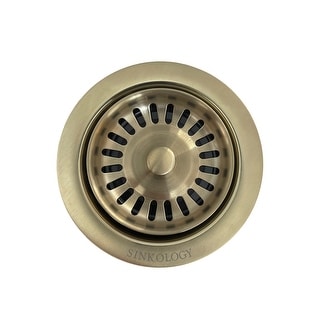 Sinkology SinkSense Satin Gold 3.5" Disposal Flange Drain with Stopper