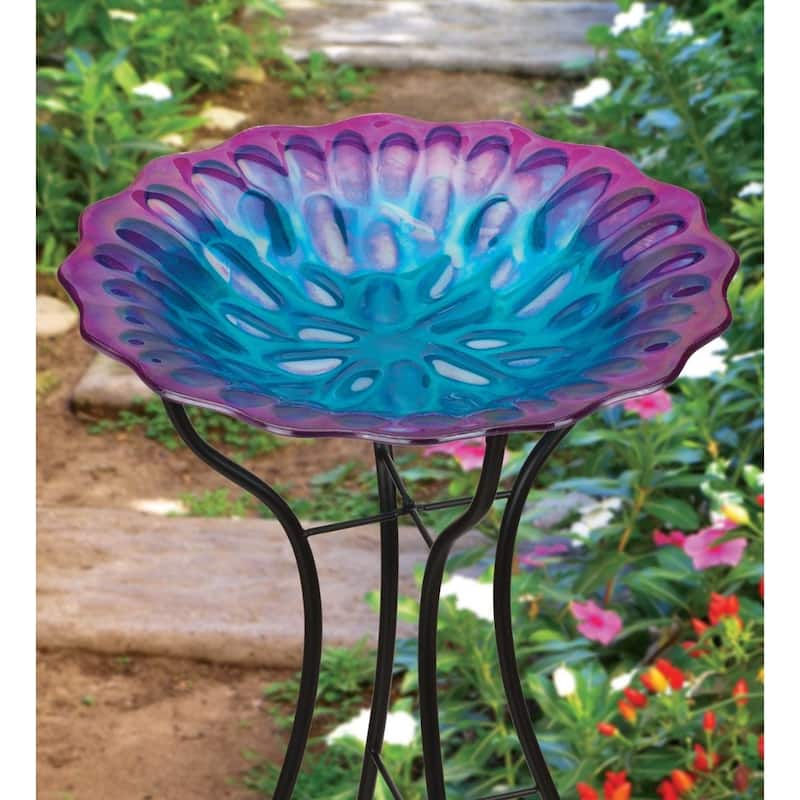 18 Birdbath with Stand - Honeycomb