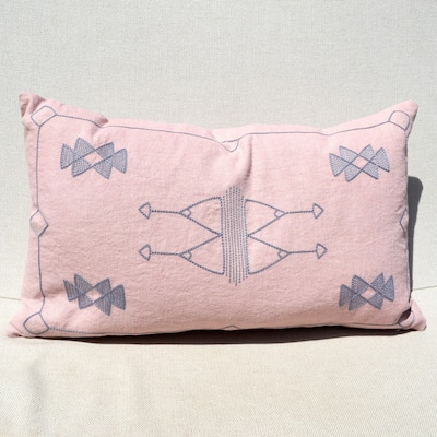 Jiti Indoor Cactus Bohemian Modern Colorful Embroidered Linen Rectangle Lumbar Pillows Cushions for Sofa Couch 12 x 20