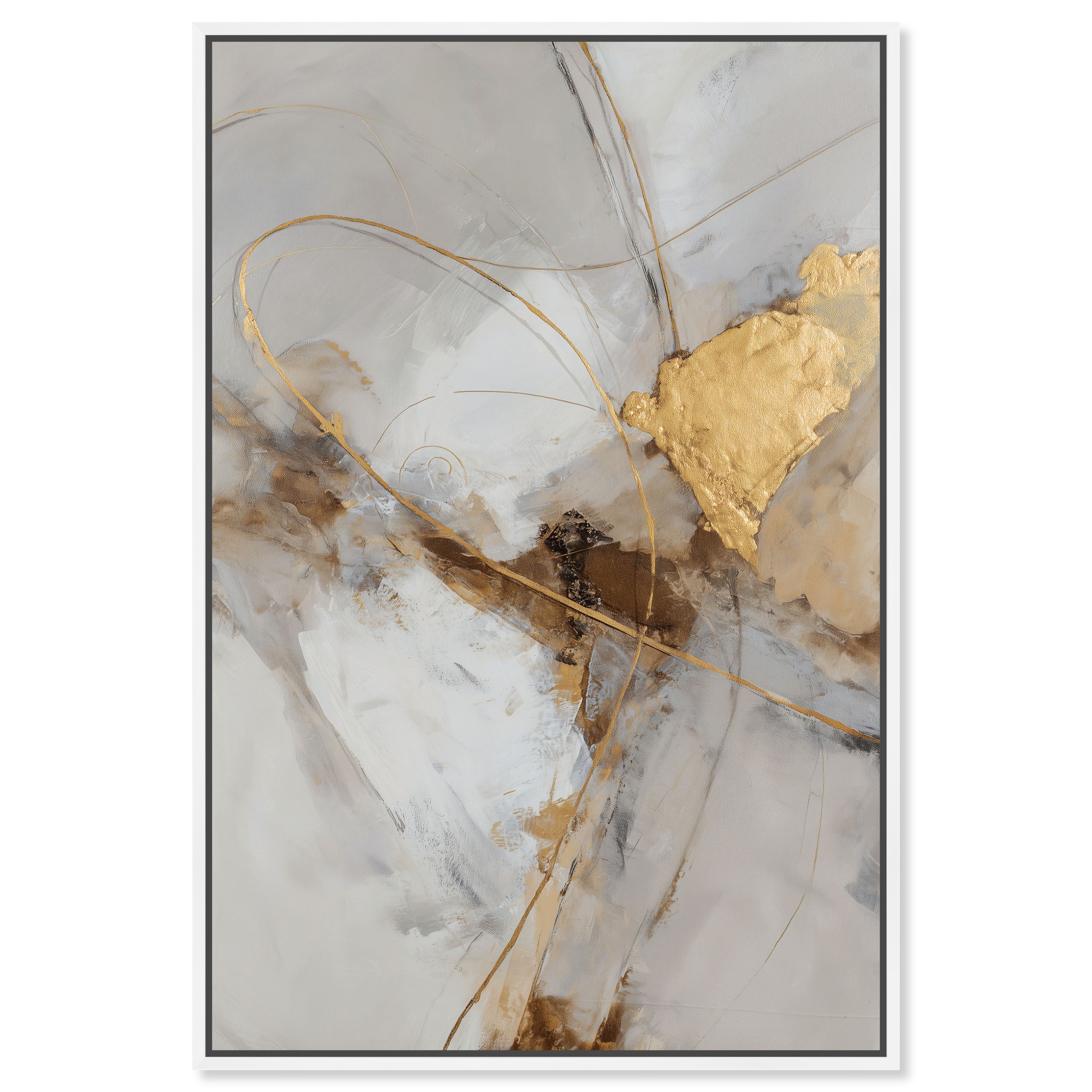 Golden Essence Golden Boho Wall Art Framed Canvas Print by Art Remedy
