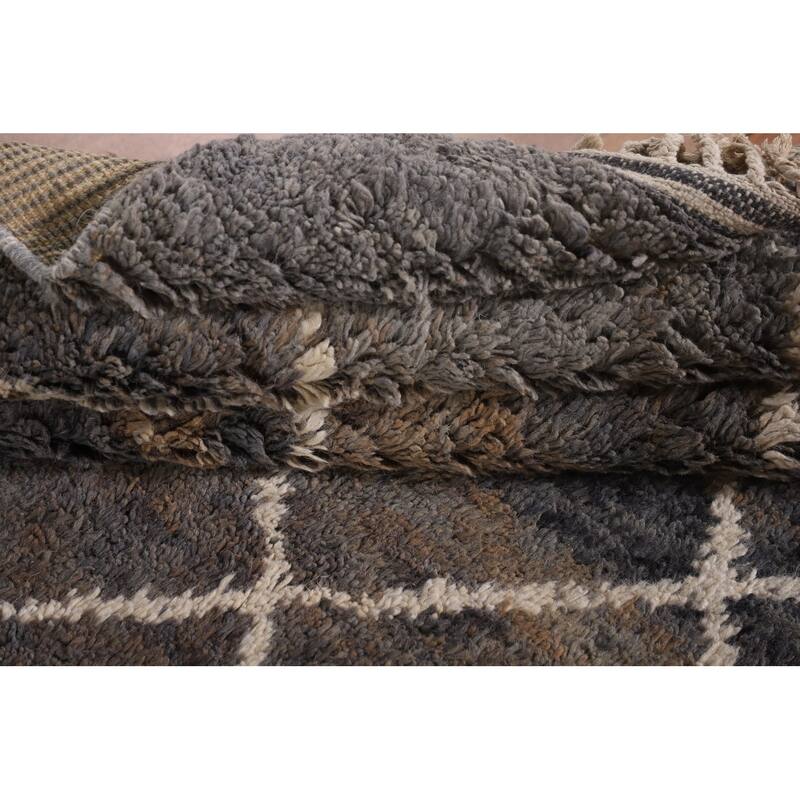 Trellis / Moroccan Oriental Area Rug Hand-Knotted Wool Carpet - 6'0" x 10'2"