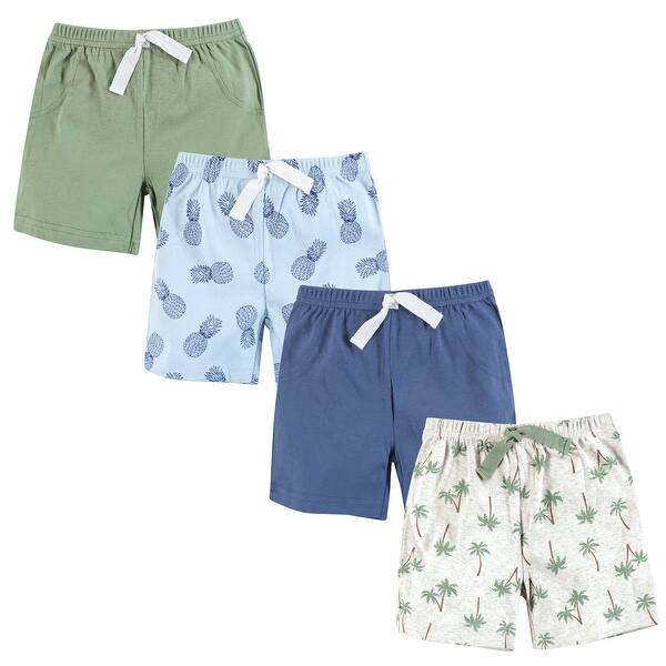 slide 1 of 1, Hudson Baby Boy Shorts Bottoms 4-Pack, Palm Tree 0-3 Months - Palm Tree
