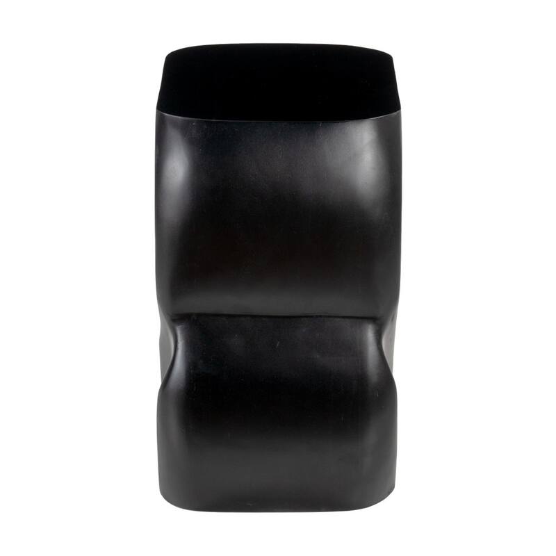 HomeRoots 16" Black Solid Wood Abstract Figurine End Table - 15' X '15.7' X '10