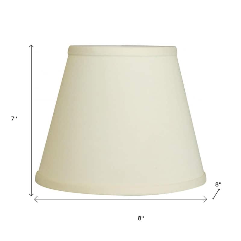 HomeRoots Ivory No Slub Innsbruck Empire Lamp Shade - 8" L x 8" W x 6.5" H