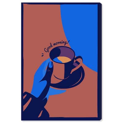 Good Morning Deco Canvas by Art Remedy, Gallery Wrapped