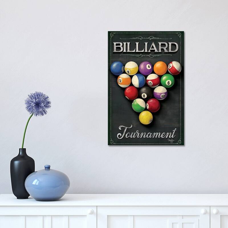 iCanvas "Billiards Tournament " by Mollie B. Canvas Print - 18x12x1.5
