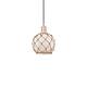 Option Antique Copper / White Glass with Brown Rope