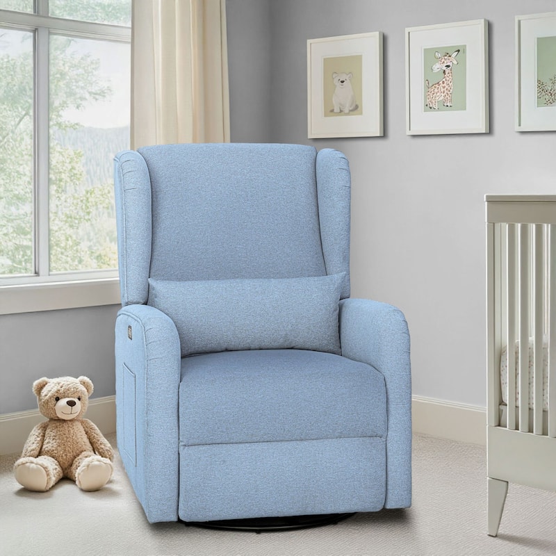 Madison Park Candace Power Recliner 3-in-1 with Swivel, Glider, USB Ports