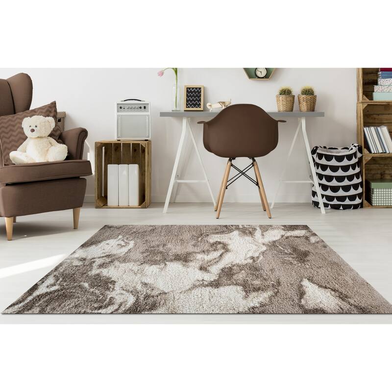 Noori Rug Lux Blake Abstract Modern 2-inch Thick Shag Rug