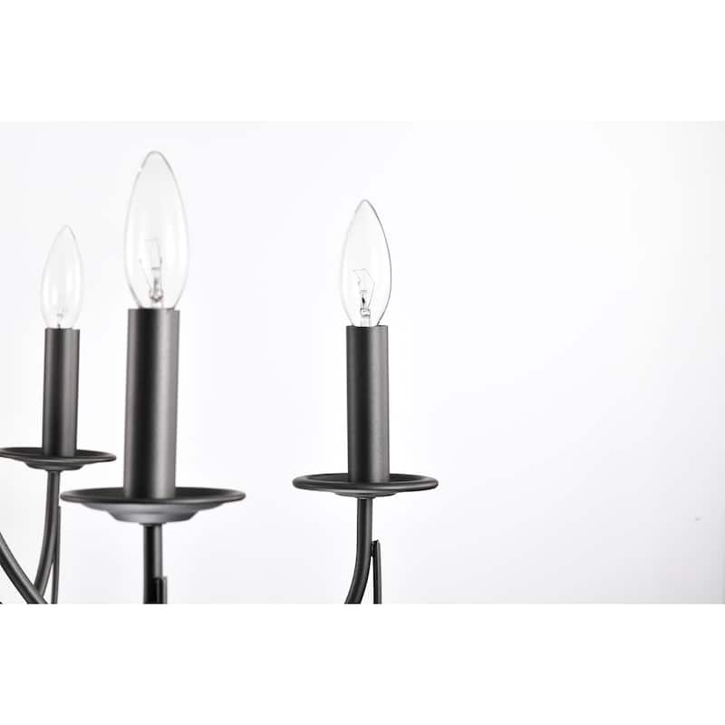 Penella 6-Light Silver Gray Branched Candelabra Chandelier