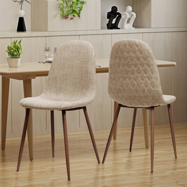 Caden Mid-century Dining Chairs (Set of 2) by Christopher Knight Home - Wheat