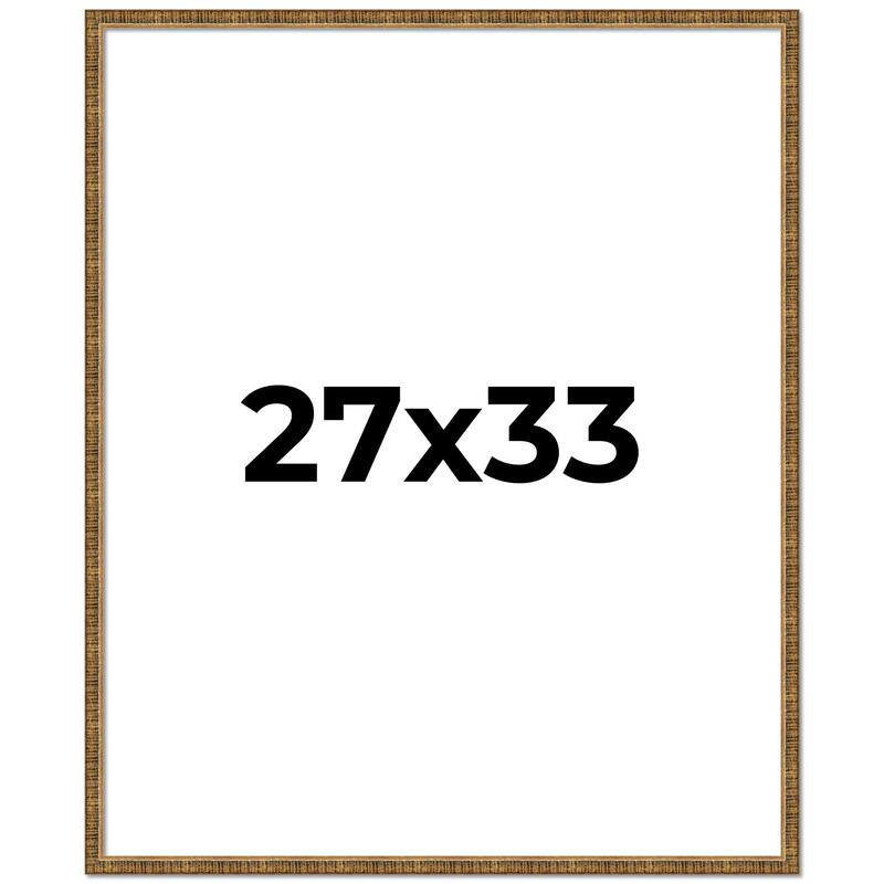 27x33 Frame Gold Kingsley Distressed Solid Wood Picture Frame Width