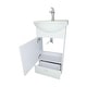 preview thumbnail 19 of 18, White Cabinet Vanity Sink Mahayla 17-3/4" Porcelain Sink with Faucet, Drain and Overflow Renovators Supply
