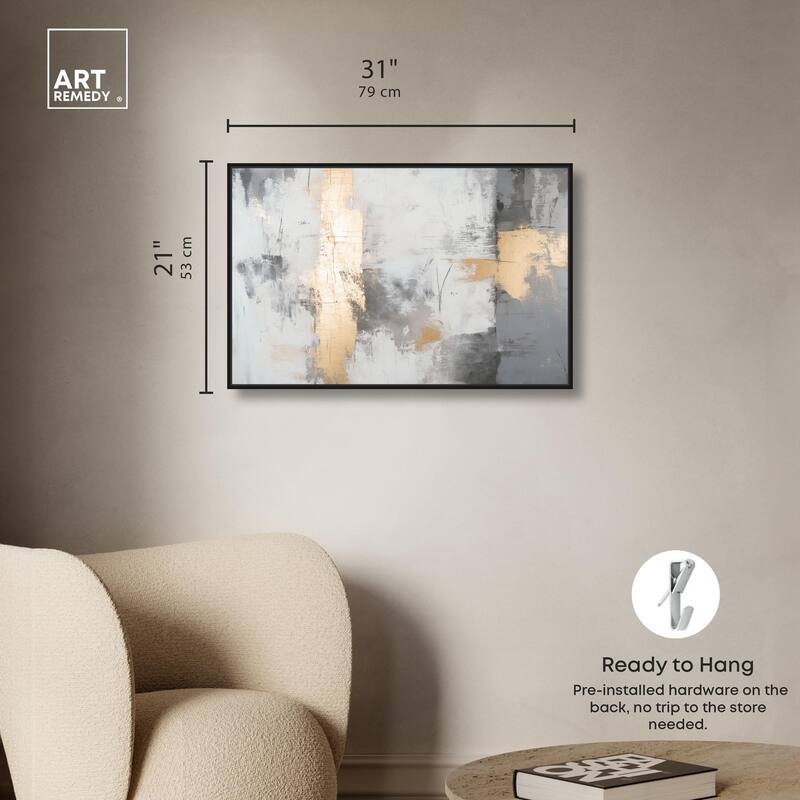 Gilded Gray III Canvas by Art Remedy