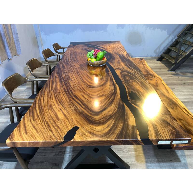 Sundaland 118" Large Slap Live Edge Dining Table