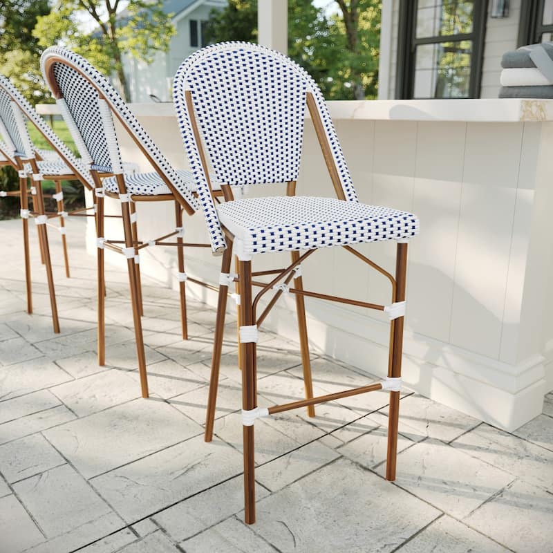 Martha Stewart All-Weather Stackable Patio Bistro Bar Stool - 18.5"W x 23.25"D x 45.75"H