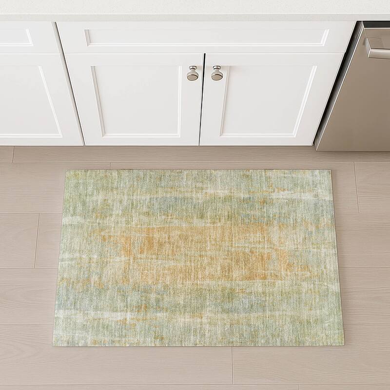 Machine Washable Indoor/ Outdoor Vintage Ombre Chantille Rug