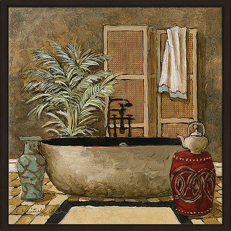 "Asian Warmth I" Print on Floating Canvas