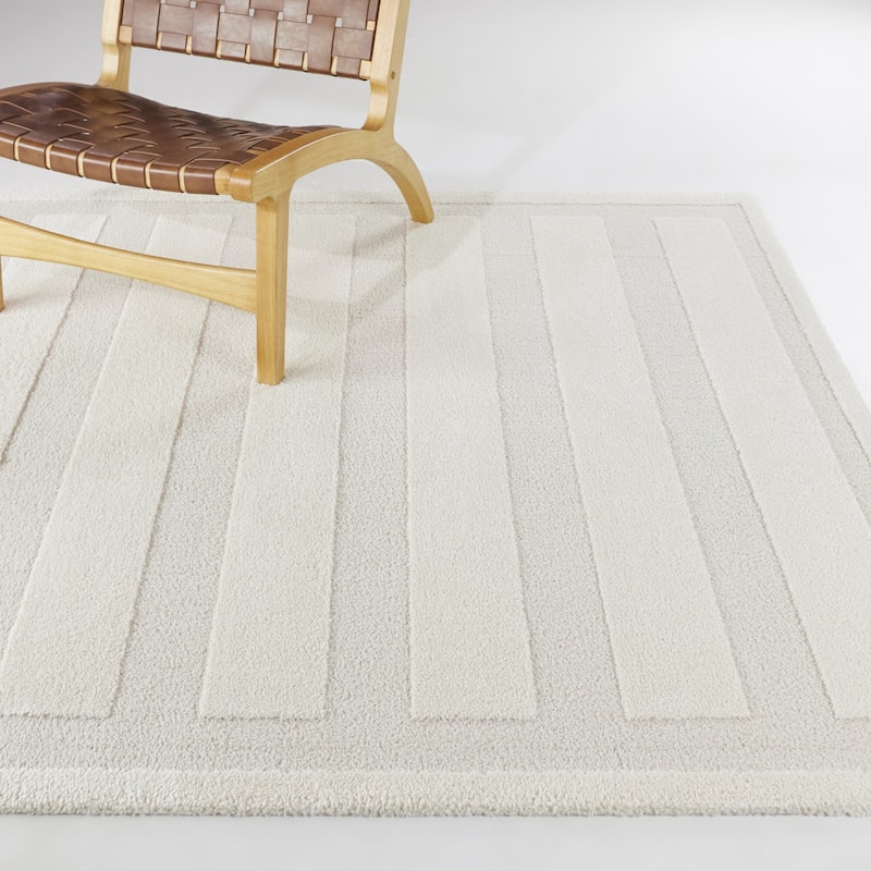 Hyde Modern Striped Area Rug - 7'10" x 10' - Cream
