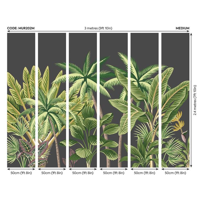 Verdant Tropical Palm Trees Wall Mural