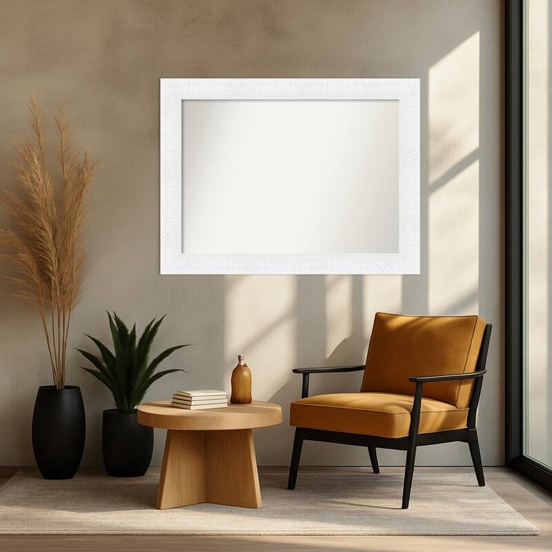 Luxe Non-Beveled Framed Wall Mirror