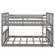 preview thumbnail 11 of 21, Full Over Full Bunk Bed with Guardrails - Sturdy Pine Wood Design