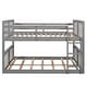 preview thumbnail 13 of 12, Full Over Full Bunk Bed with Ladder and Guardrail, Grey