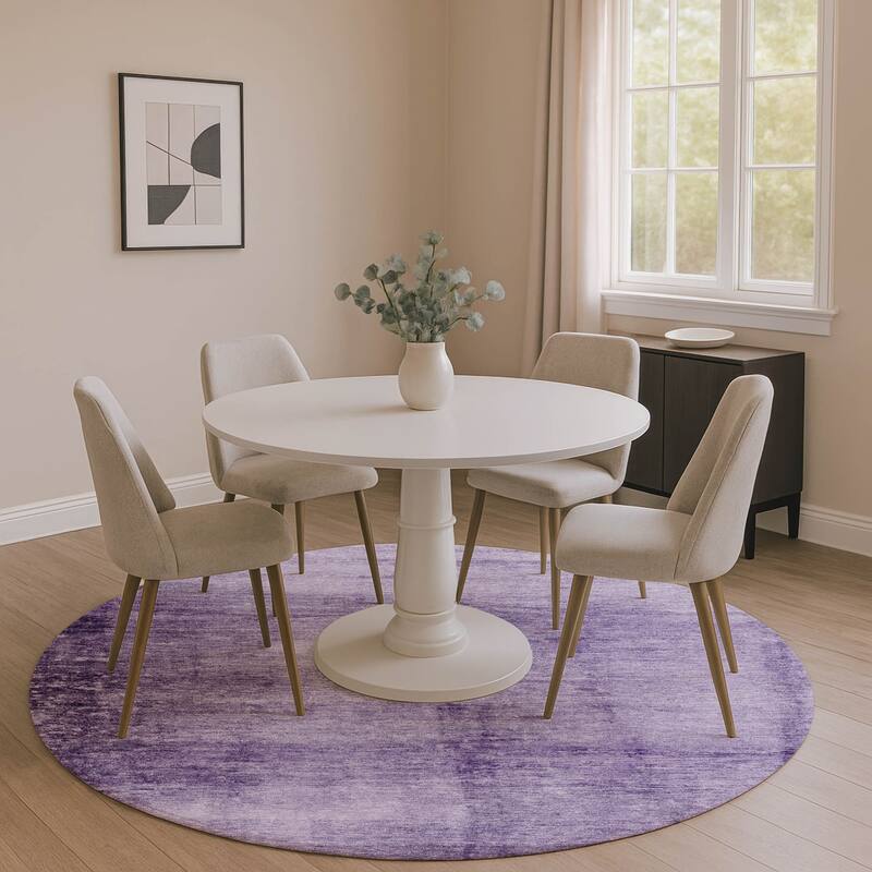 Premium Washable Super Soft Solid Ombre Mayfield Rug - Purple - 8' x 8'