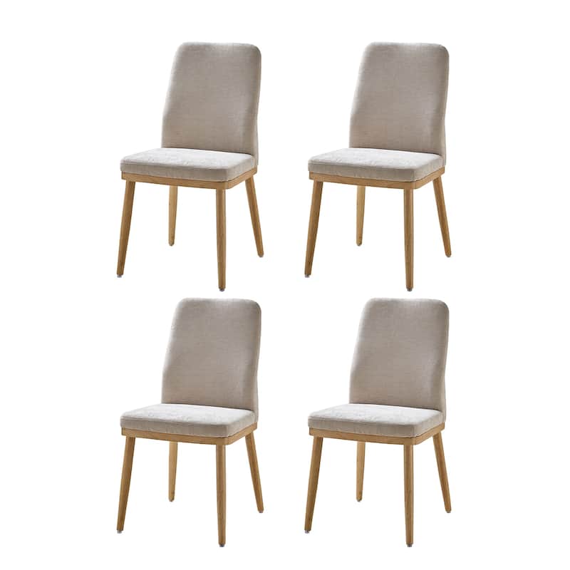 Emilia Mid-century Modern Upholstered Dining Chair Set of 4 by HULALA HOME