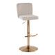 Option Beige Fabric/Gold Metal