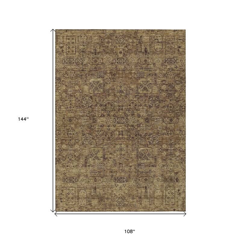 HomeRoots Floral Transitional Rectangle Outdoor Rug