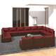 Option Brown/Cinnamon red 11 x Middle sofa