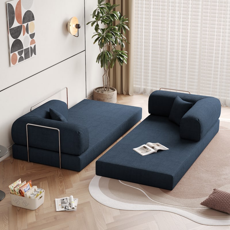 JASIWAY Modern Vintage Convertible Sleeper Sofa Bed