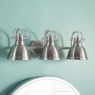 SAFAVIEH Lighting Aigerim 3-Light Led Bathroom Sconce - 24.3"x7.5"x8.5" - 24Wx8Dx9H
