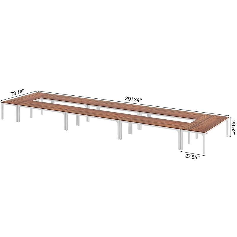78.74-Inch Conference Table Set,13FT Conference Room Table, Large Rectangle Meeting Seminar Tables Set,Long Business Tables
